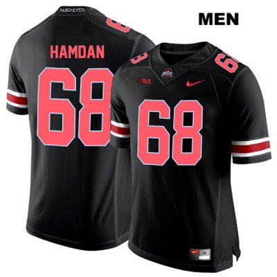 Men's NCAA Ohio State Buckeyes Zaid Hamdan #68 College Stitched Authentic Nike Red Number Black Football Jersey JV20H15TF